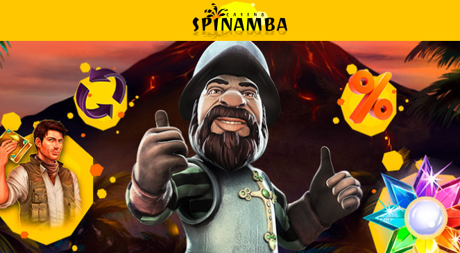 Spinamba — 100 фриспинов и 100% на первые пополнения